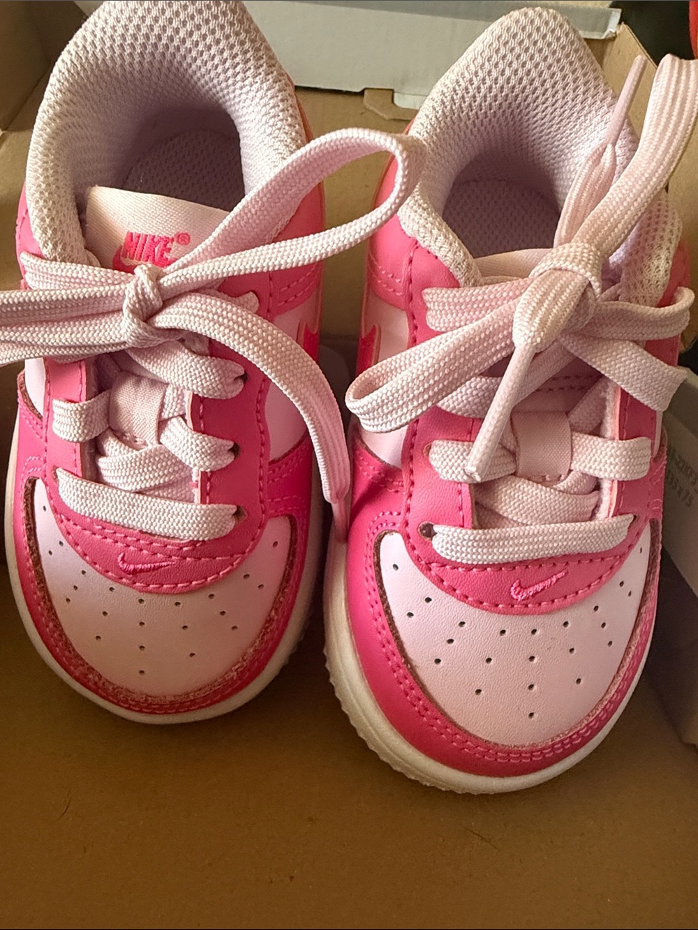 Nike Kids Pink and Light Pink Sneakers